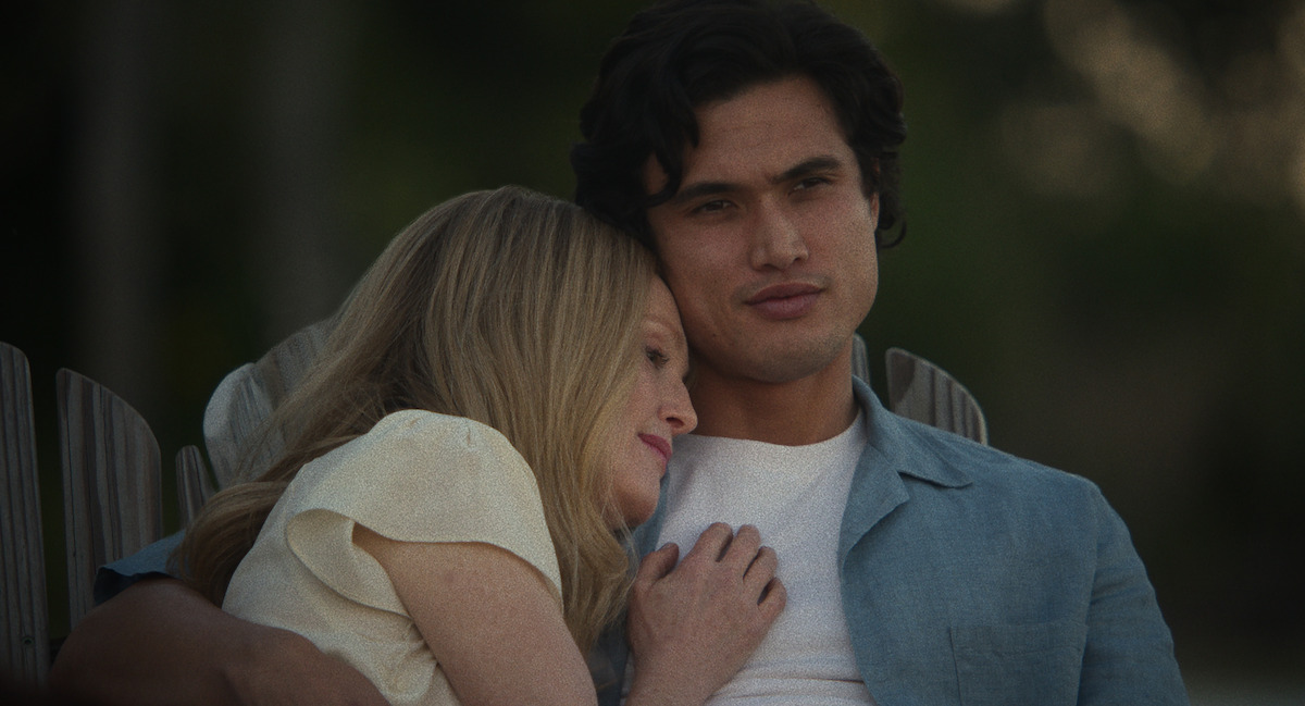Julianne Moore as Gracie Atherton-Yoo with Charles Melton as Joe in ‘May December’
