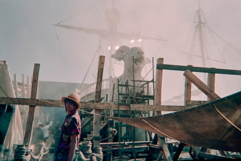 Iñaki Godoy as Monkey D. Luffy poses on the set of Season 1 of 'One Piece.'