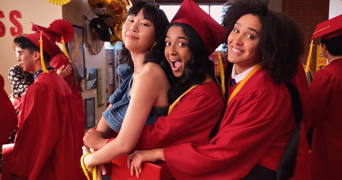 Lee Rodriguez, Maitreyi Ramakrishnan and Eleanor Young in 'Never Have I Ever' Season 4