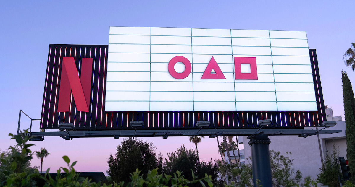 Squid Game Sunset Marquee - A series of mysterious symbols from the show.