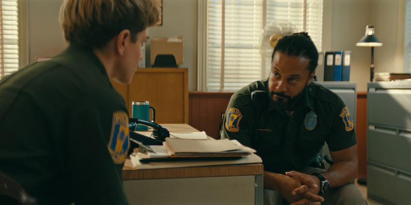 Mae Martin as Alex Dempsey and Brandon Jay McLaren as Dwayne Andrews in 'Wayward.'