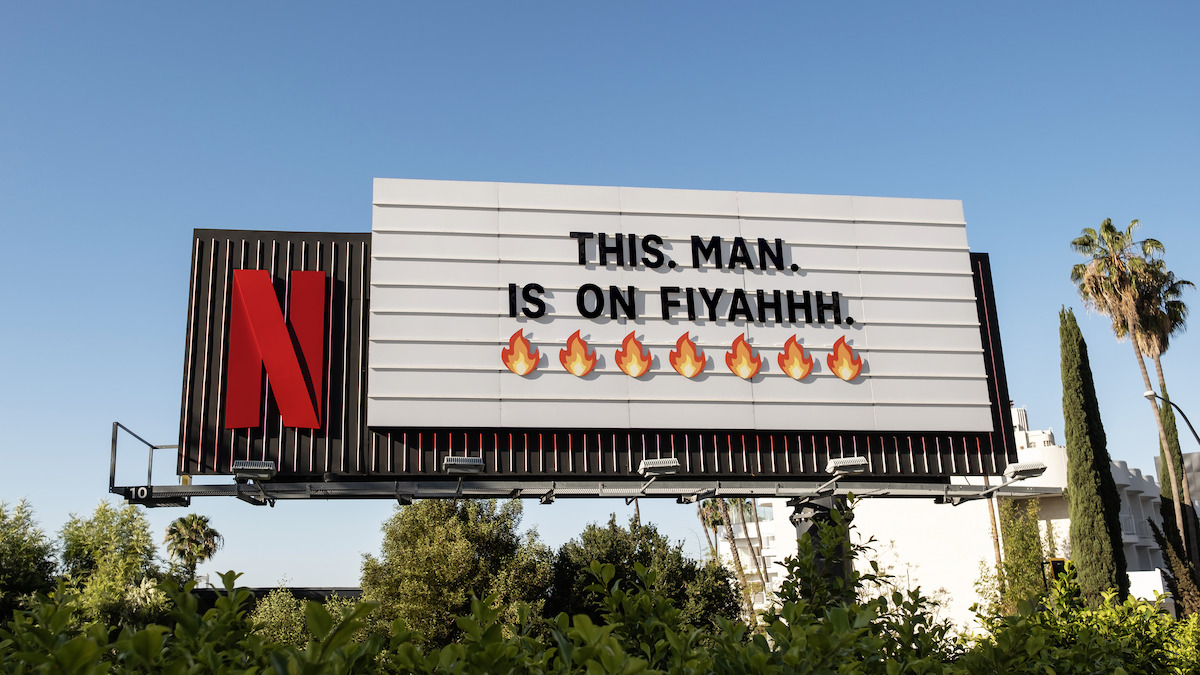 Man on Fire Season 1 Sunset Marquee ‘This.Man. is on FIYAAAH’ seven fire emojis