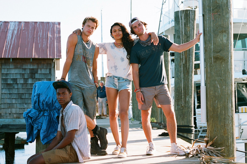 Jonathan Daviss, Rudy Pankow, Madison Bailey and Chase Stokes in Outer Banks Season 1 Behind-the-Scenes Photo Gallery.