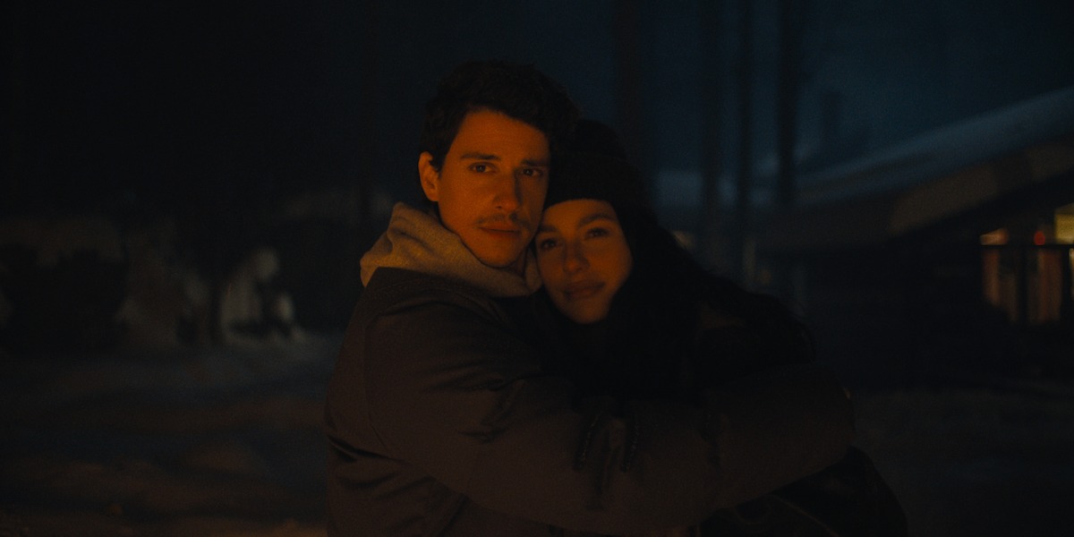 Adam DiMarco as Nicky Cunningham and Camila Morrone as Rachel Harkin in ‘Something Very Bad Is Going To Happen’