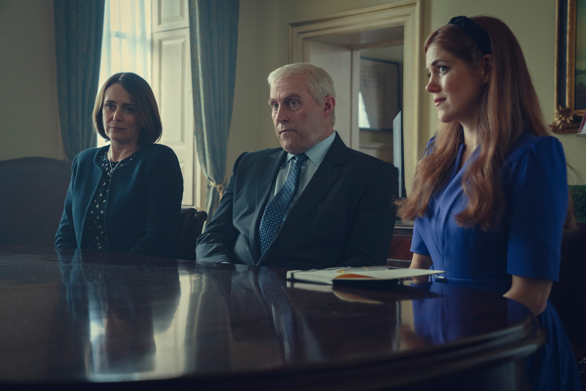 Keeley Hawes, Rufus Sewell, and Charity Wakefield.