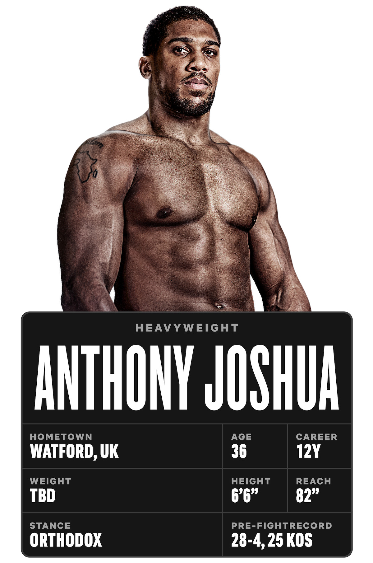 Anthony Joshua Size and Stats