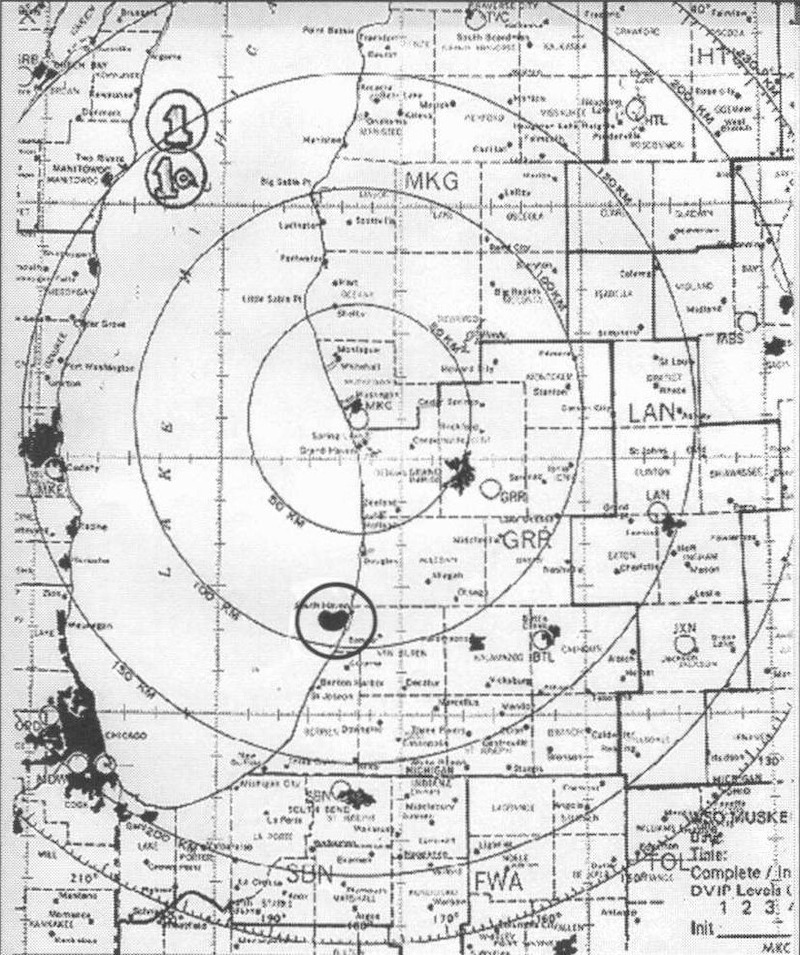 This map series, hand-drawn by Jack Bushong days after the sighting, represents the movements of the flying objects on March 8, 1990. - ‘Unsolved Mysteries’ Volume 3: ‘Something In the Sky’ Radar Map Gallery