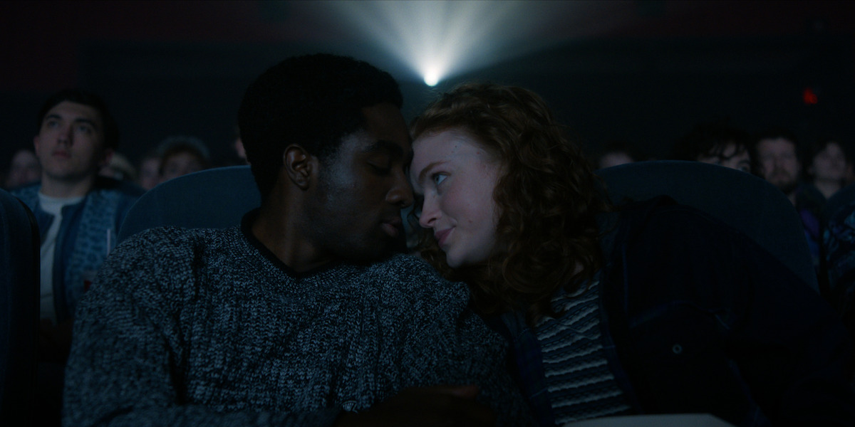 Caleb McLaughlin as Lucas and Sadie Sink as Max in ‘Stranger Things 5’