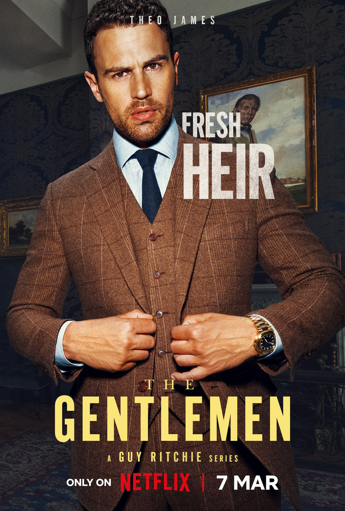 Character key art featuring Theo James as Eddie Horniman