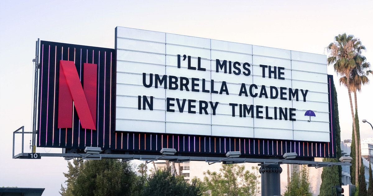 Sunset Blvd Marquee - ‘I’ll miss the Umbrella Academy in every timeline’