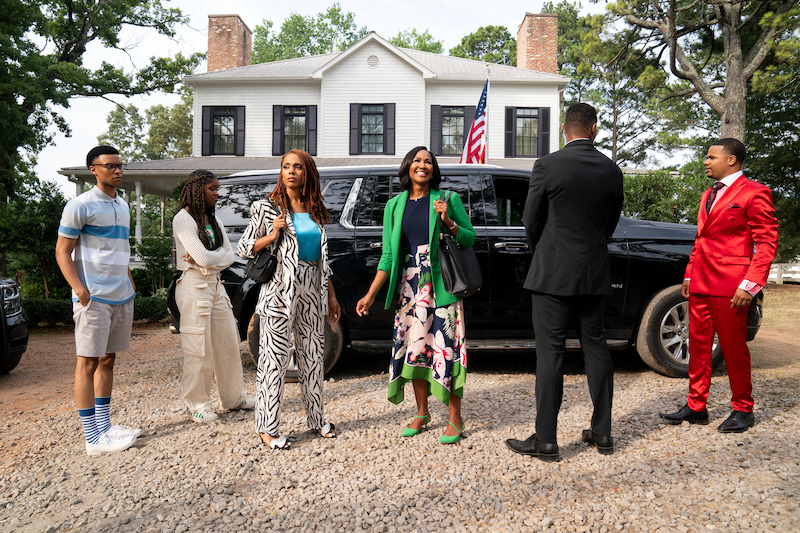 Tré Boyd as Titus Dunkerson, Drew Olivia Tillman as Lola Dunkerson, Jade Novah as Shamika Latavia Latoya Farrah Dunkerson, Terri J. Vaughn as Antoinette Dunkerson, Karon Riley as Michael Davies, Dyon Brooks as Basil Henderson in 'Miss Governor'