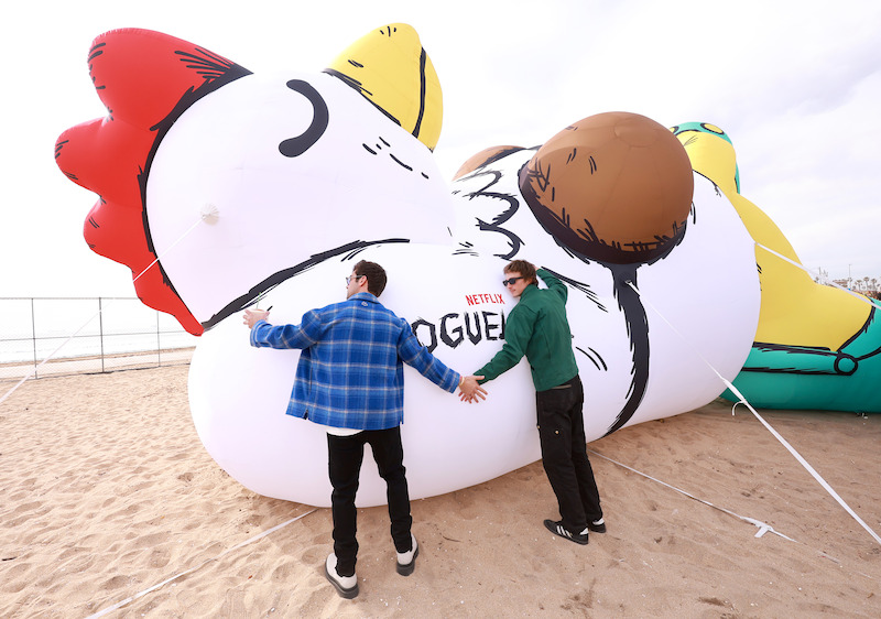 Austin North and Drew Starkey at Outer Banks Poguelandia Festival.