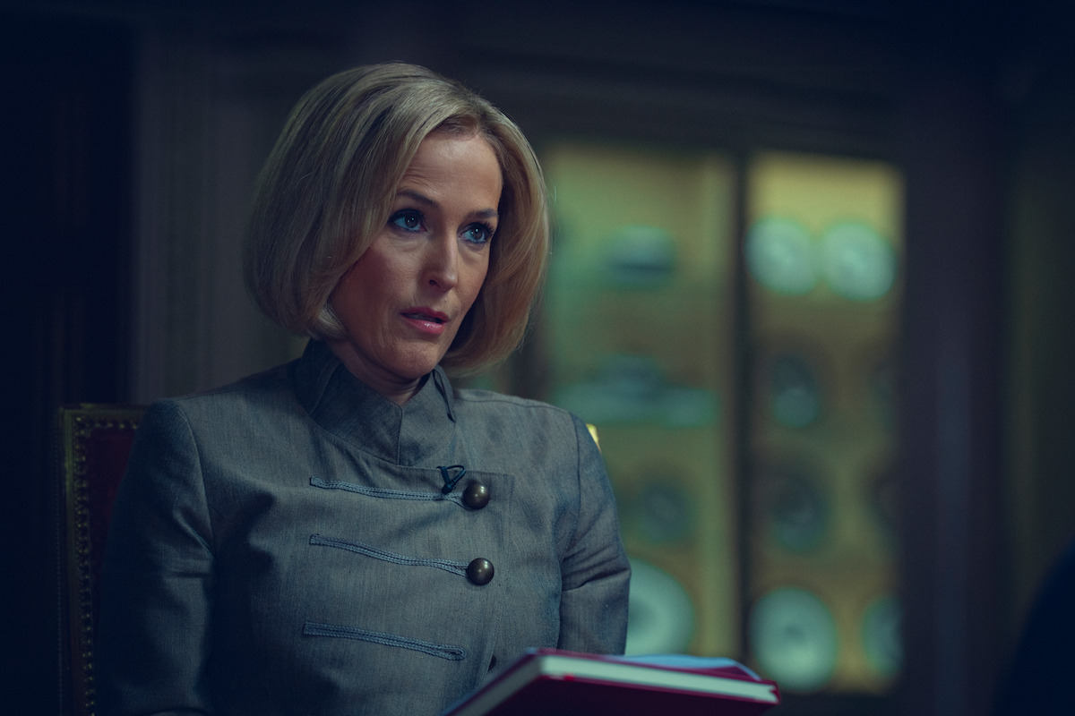 Gillian Anderson as Emily Maitlis.