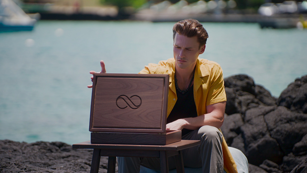 Tyler opens a box