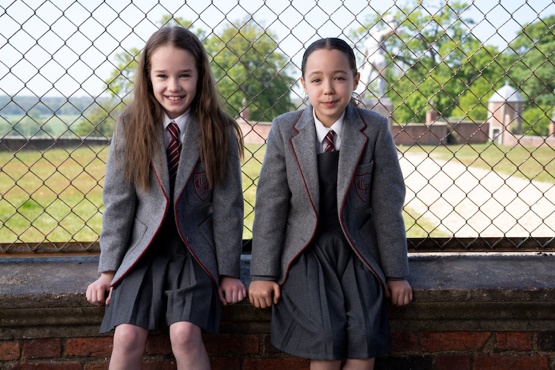 Alisha Weir as Matilda and Rei Yamauchi Fulker as Lavender 
