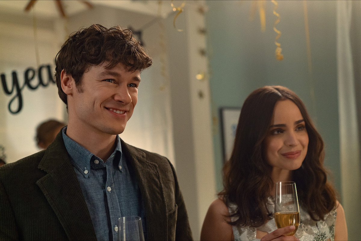 Kyle Allen as Brad and Sofia Carson as Alex in ‘The Life List’.
