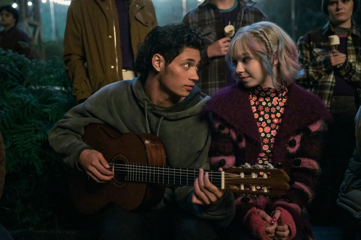 Noah B. Taylor as Bruno and Emma Myers as Enid Sinclair in ‘Wednesday’ Season 2.