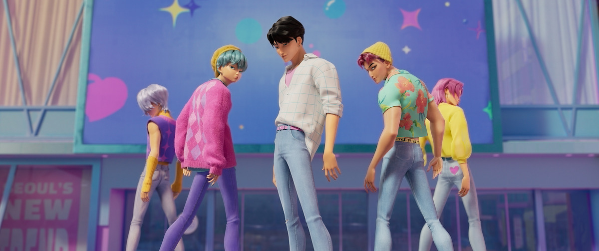 KPOP DEMON HUNTERS - When they aren't selling out stadiums, Kpop superstars Rumi, Mira and Zoey use their secret identities as badass demon hunters to protect their fans from an ever-present supernatural threat. Together, they must face their biggest enemy yet – an irresistible rival boy band of demons in disguise. ©2025 Netflix