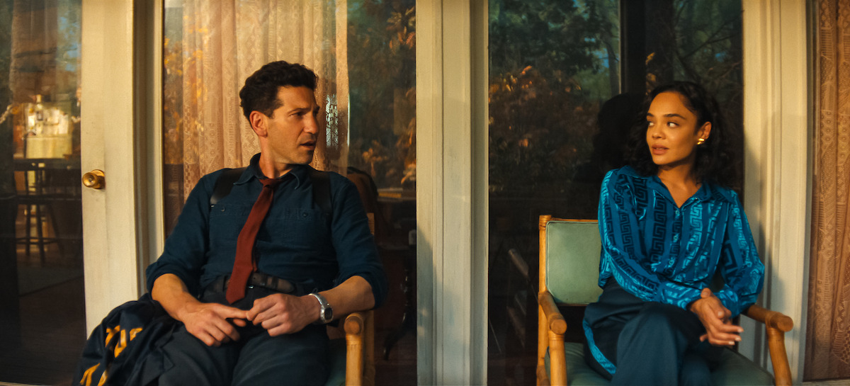 Jon Bernthal as Detective Jack Harper and Tessa Thompson as Anna in ‘His & Hers.’