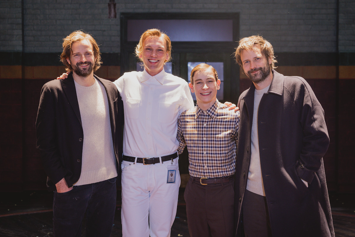 Jamie Campbell Bower and the Duffer Brothers at ‘Stranger Things: The First Shadow’ on Broadway