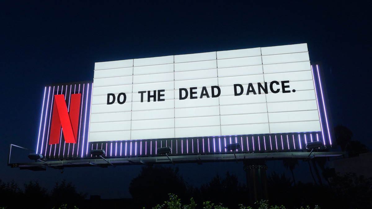 Wednesday Sunset Blvd Billboard - ‘Do the Dead Dance’