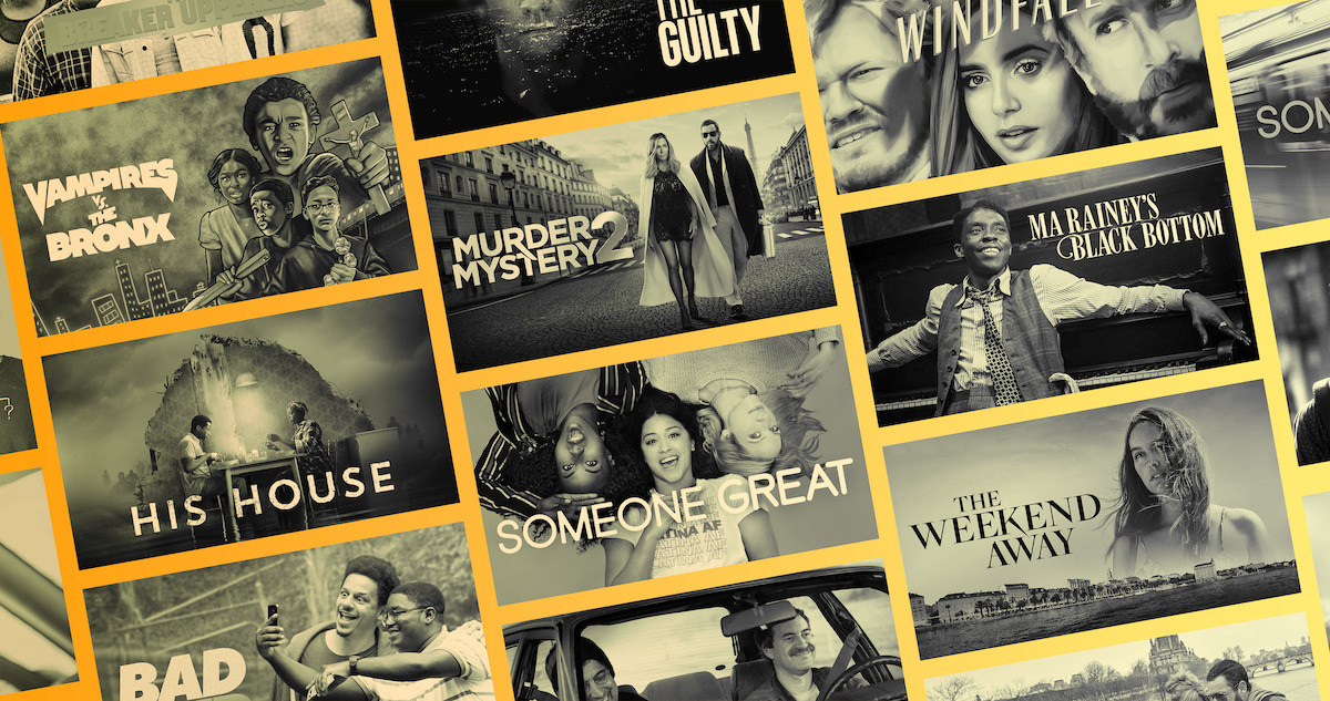A collage of 90-minute movie titles