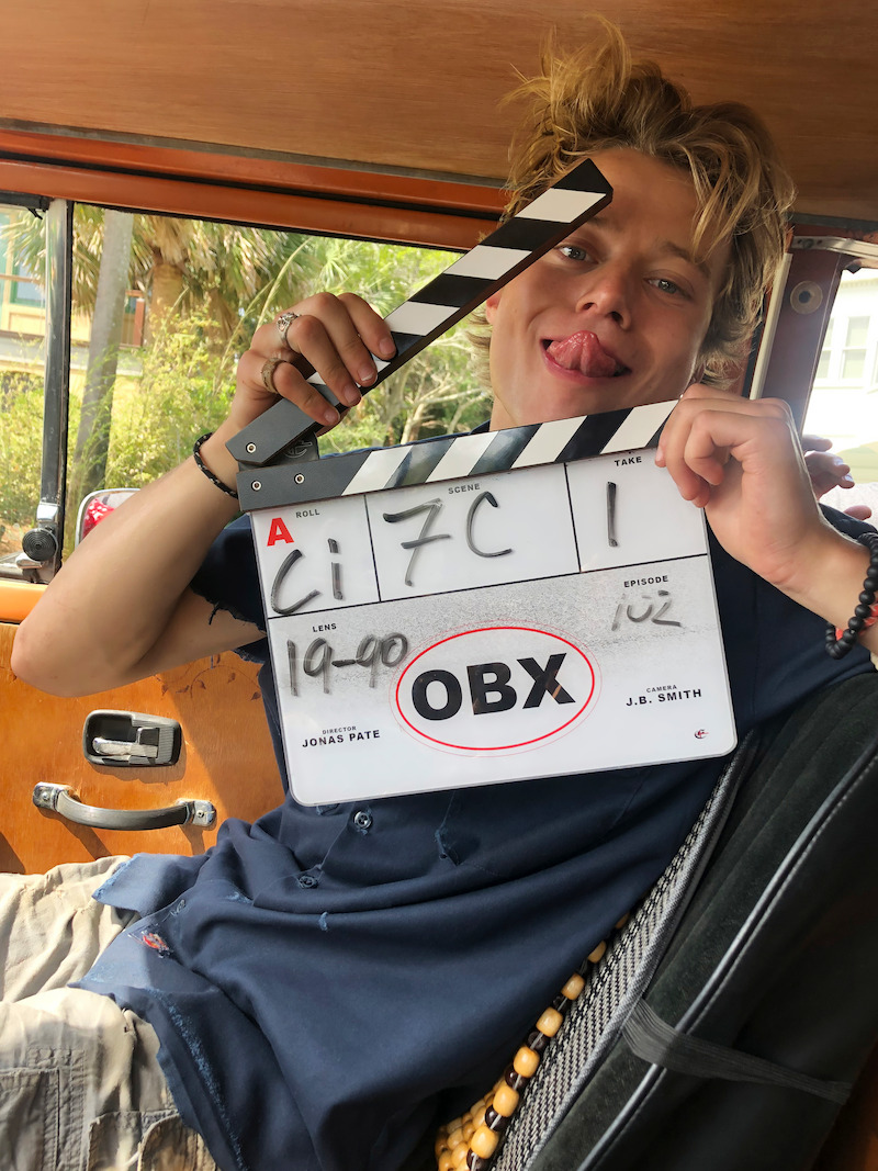 Rudy Pankow in Outer Banks Season 1 Behind-the-Scenes Photo Gallery.