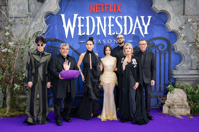 The cast attends the global premiere of 'Wednesday' Season 2, Part 1.
