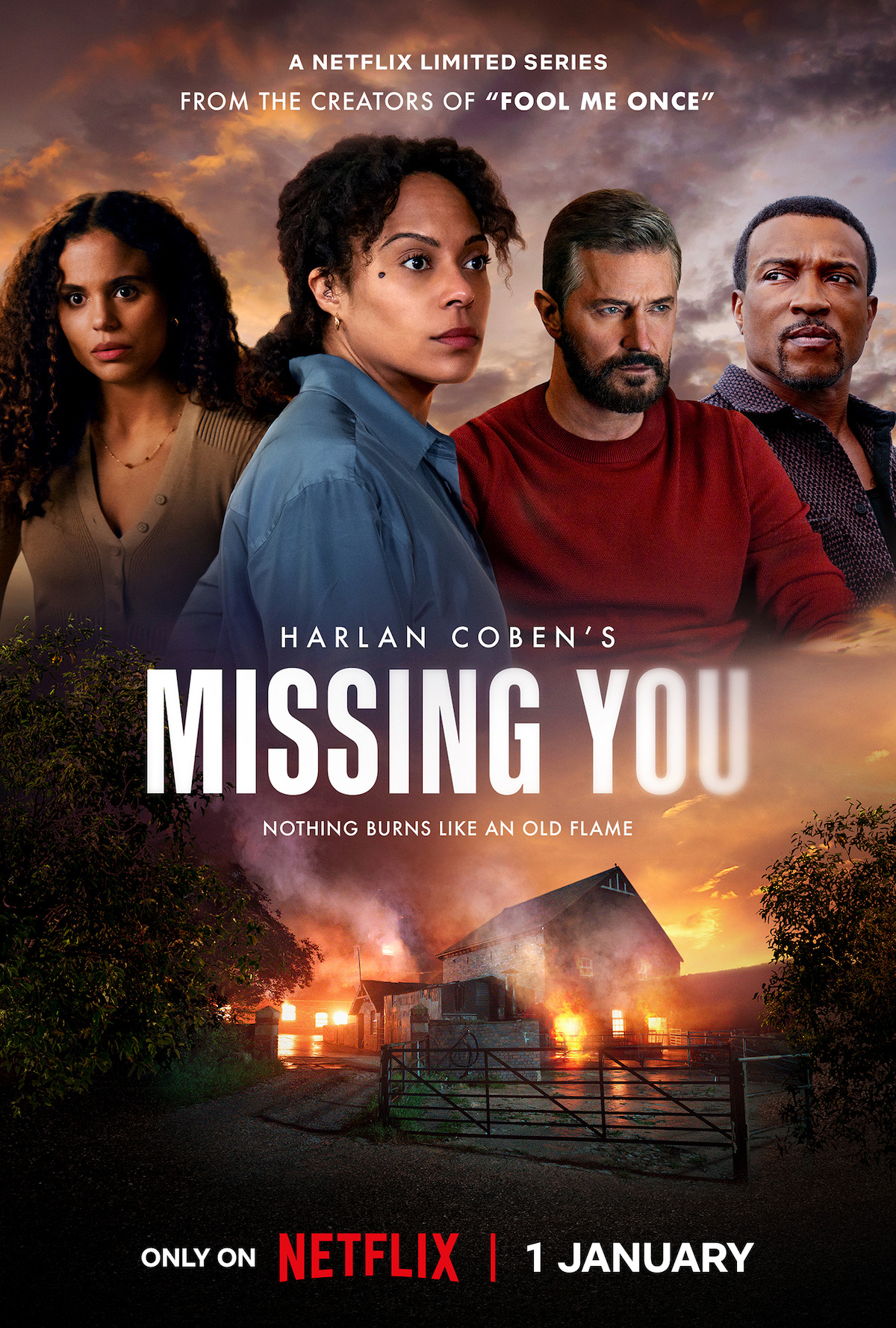 Key art poster with the cast of Harlan Coben’s ‘Missing You’