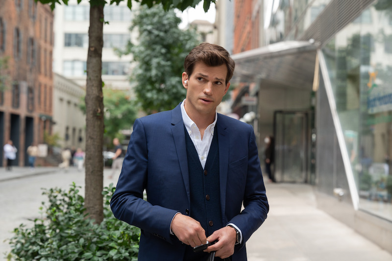 Ashton Kutcher walks the streets of New York City as Peter in Your Place or Mine.