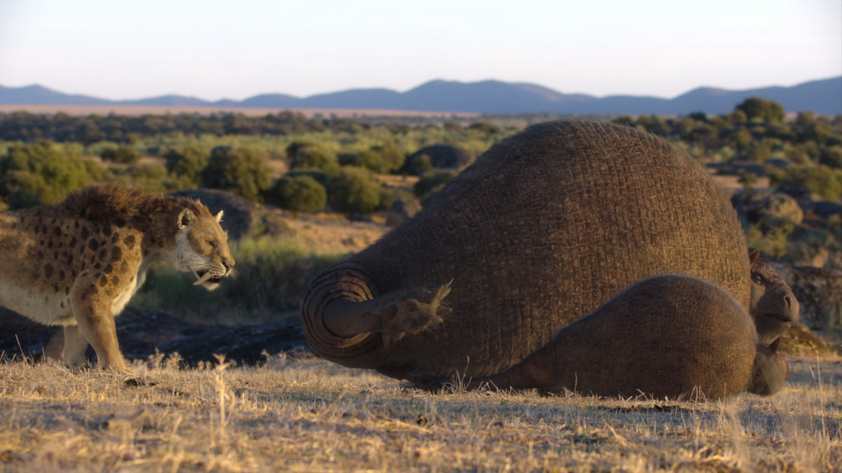 Smilodon vs. Doedicurus in ‘Life on Our Planet.’