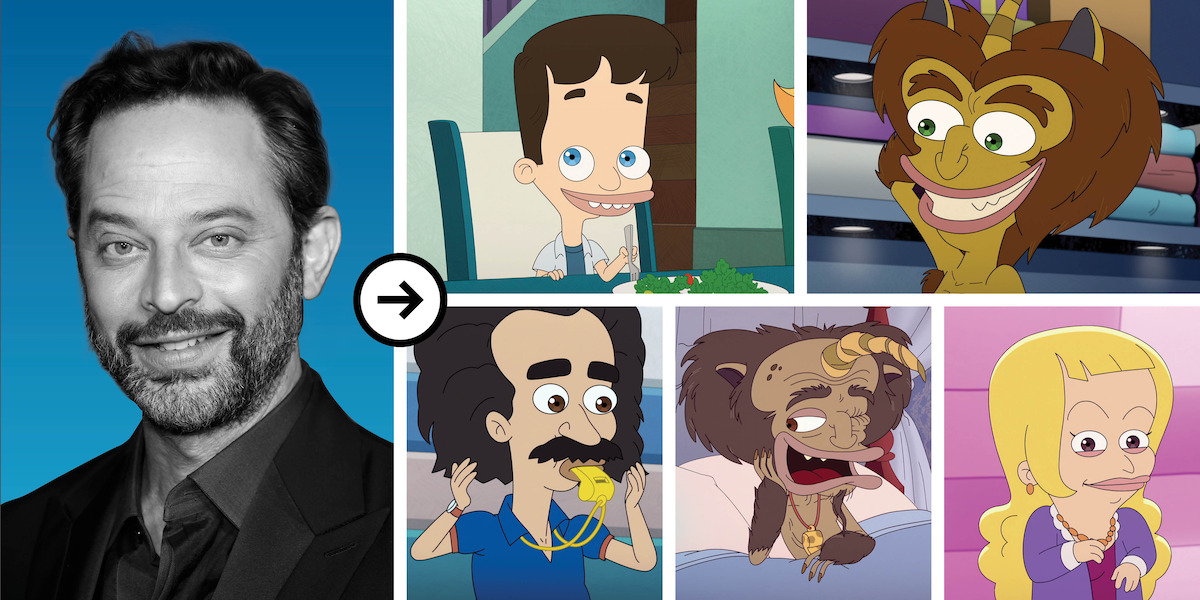 Nick Kroll and his Big Mouth characters