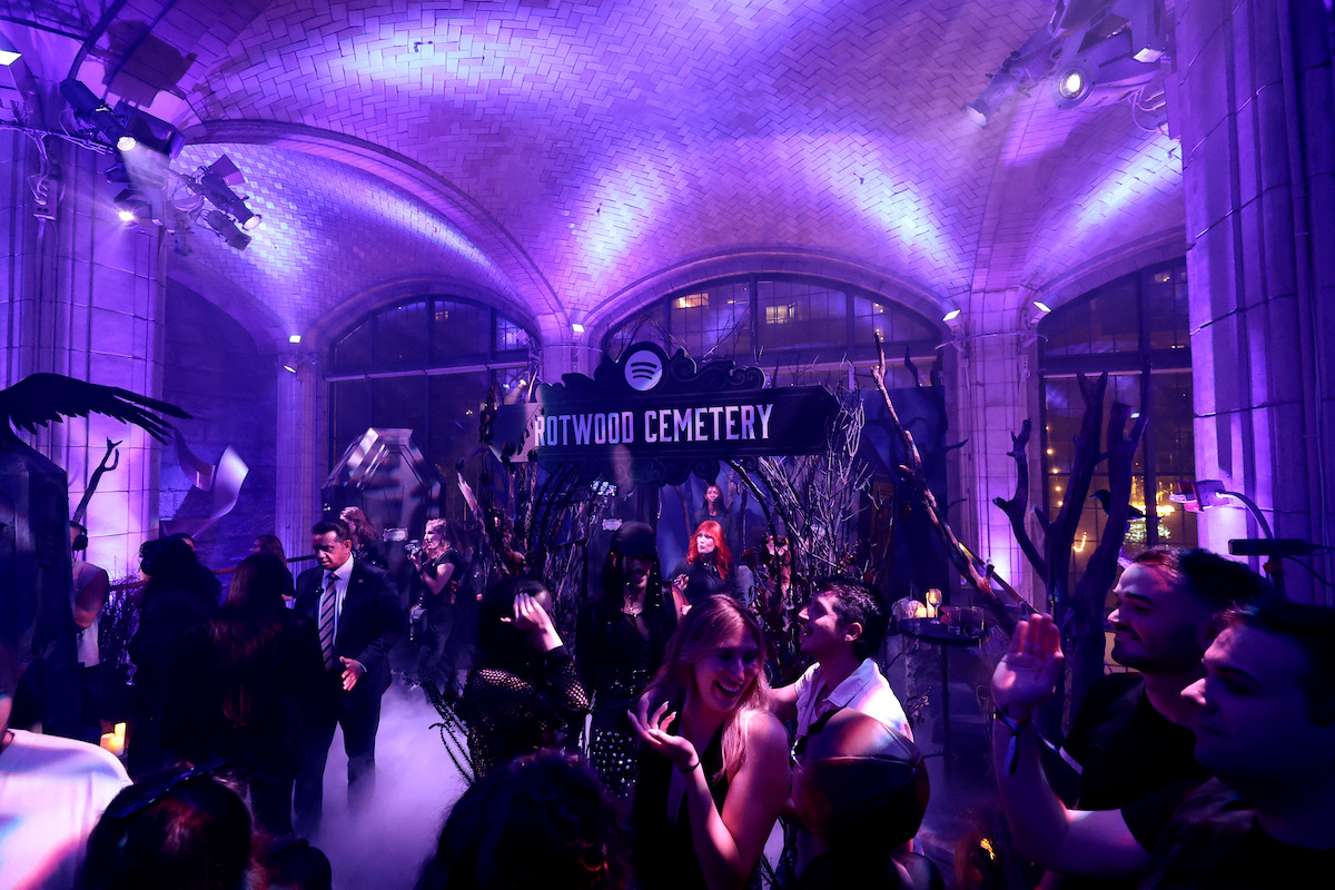 A crowd of fans at the Netflix x Spotify ‘Wednesday’ Season 2 Graveyard Gala at Guastavino's on August 28, 2025 in New York City.