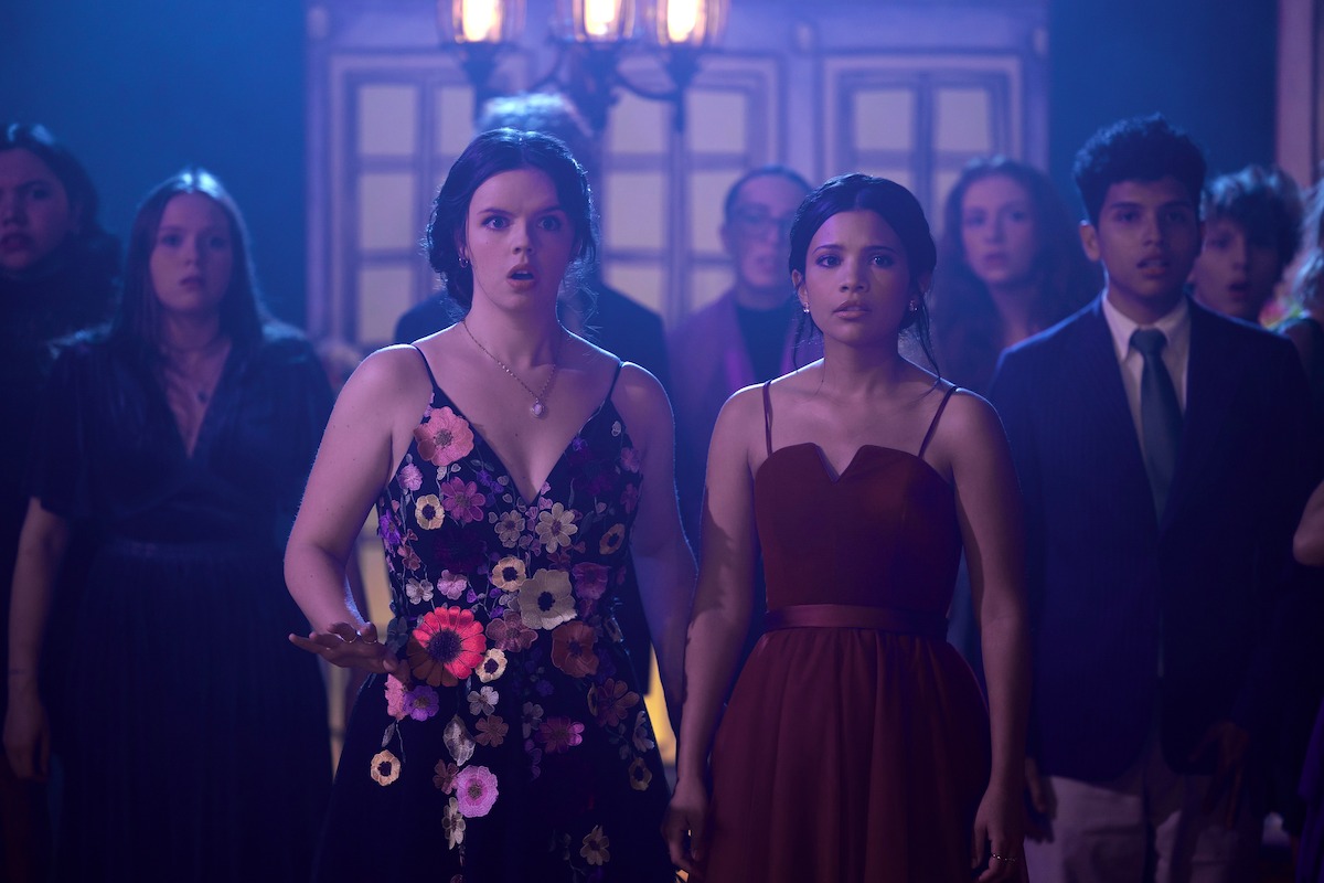 Ellie O’Brien as Grace and Nikki Rodriguez as Jackie in ‘My Life with the Walter Boys’ Season 2.