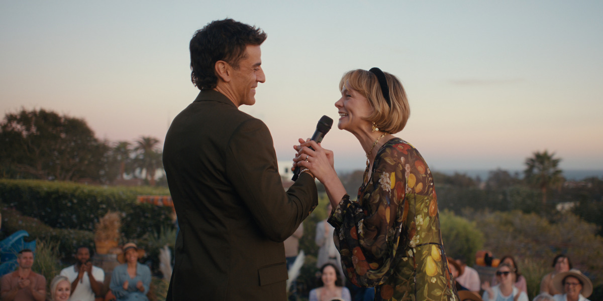 Beef. (L to R) Oscar Isaac as Josh Martin, Carey Mulligan as Lindsay Crane-Martin in episode 201 of Beef. Cr. Courtesy of Netflix © 2026