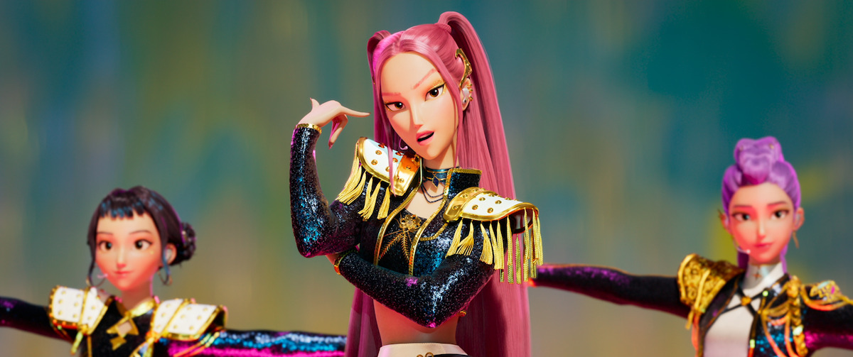 Zoey, Mira, and Rumi in 'KPop Demon Hunters'