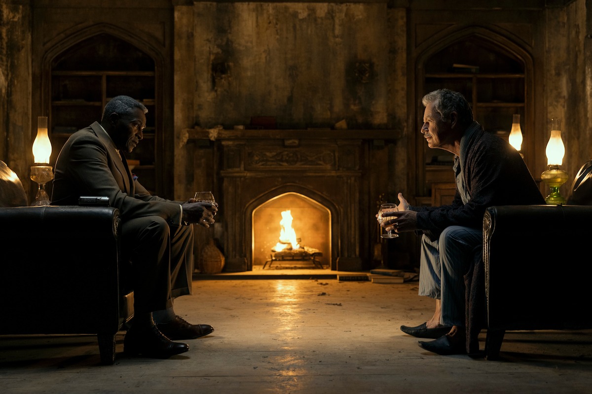 Carl Lumbly as C. Auguste Dupin and Bruce Greenwood as Roderick Usher in Episode 1 of ‘The Fall of the House of Usher.’