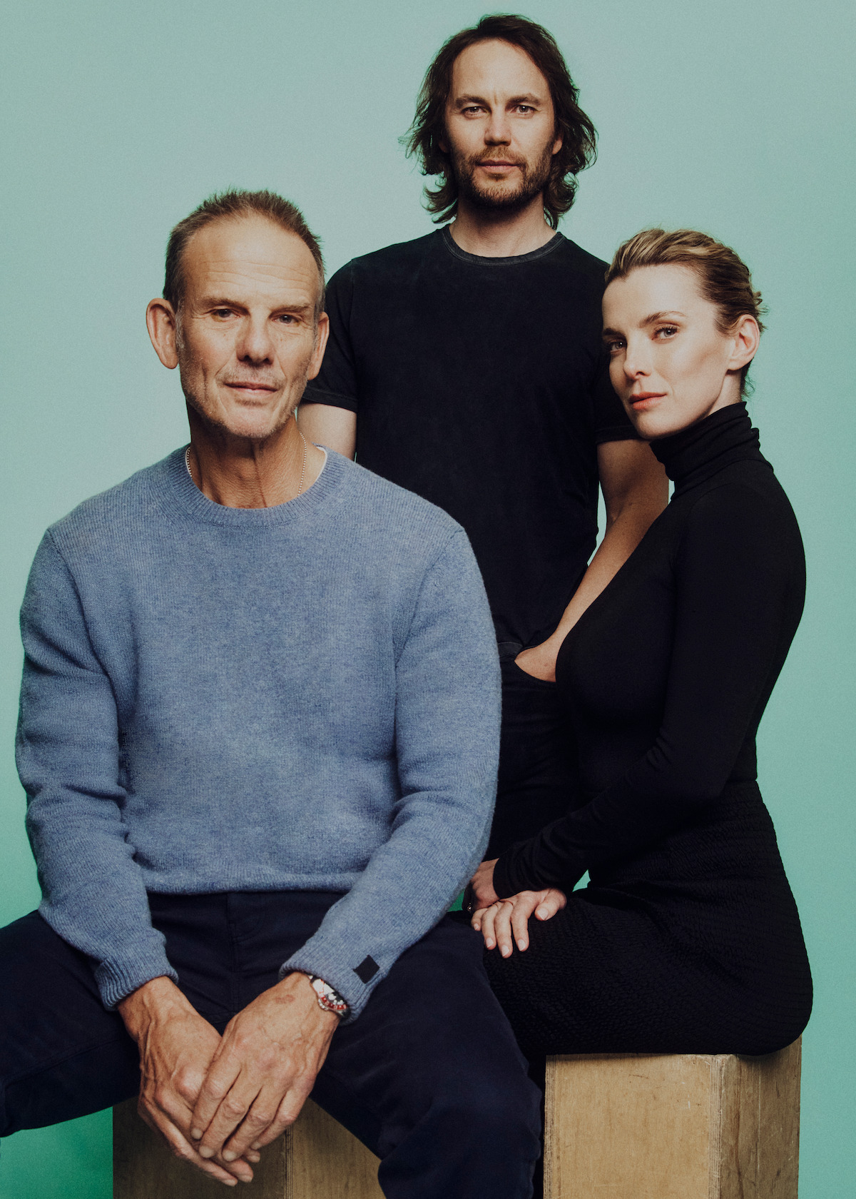 Pete Berg, Taylor Kitsch, and Betty Gilpin