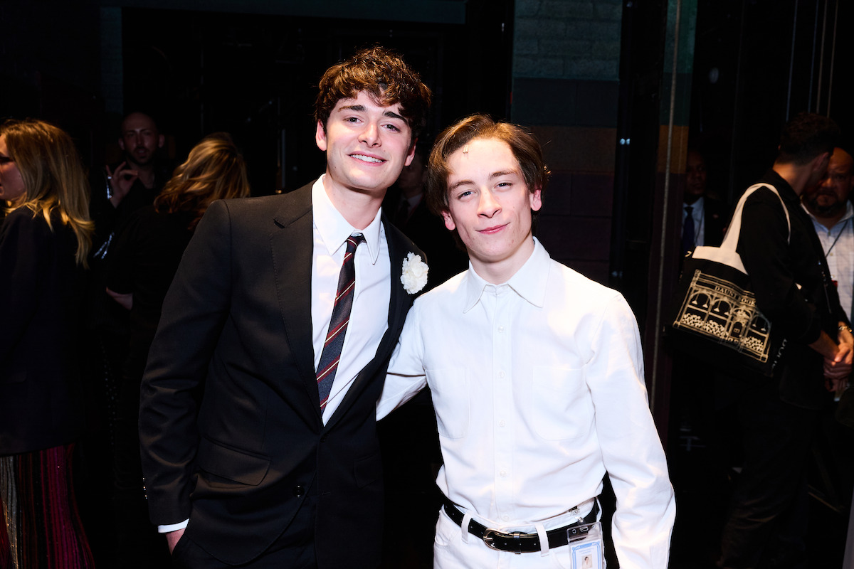Noah Schnapp and Louis McCartney attend the ‘Stranger Things: The First Shadow’ Broadway opening night at Marquis Theatre in New York.