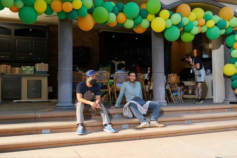 Director/Executive Producer Kevin Tancharoen, Justin Chien as Charles Sun in episode 102 of The Brothers Sun.
