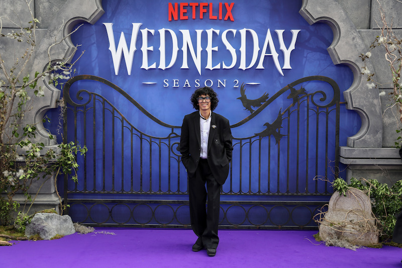Moosa Mostafa attends the global premiere of 'Wednesday' Season 2, Part 1.