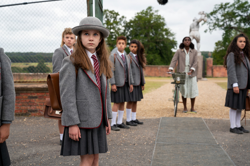 (L to R) Alisha Weir as Matilda and Lashana Lynch as Miss Honey
