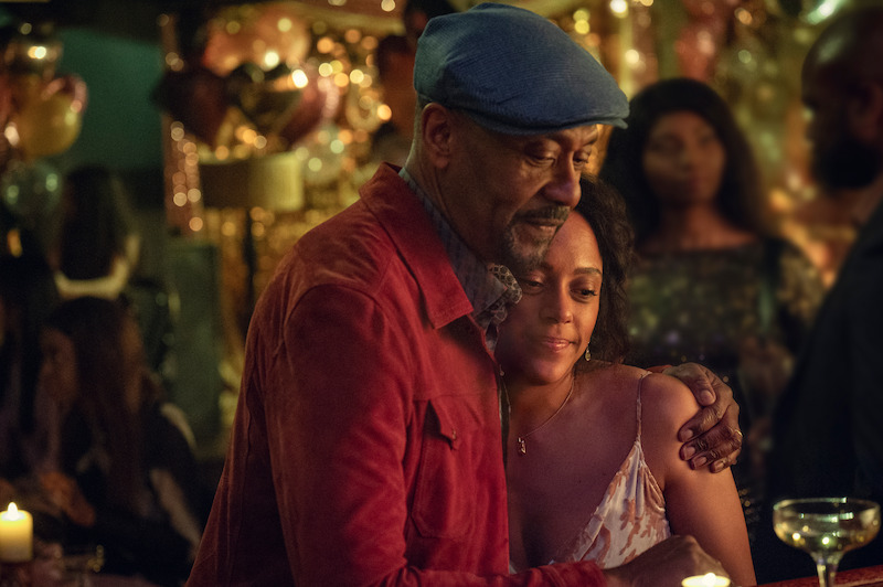 Rosalind Eleazar as Kat Donovan and Sir Lenny Henry as Clint Donovan in 'Missing You'