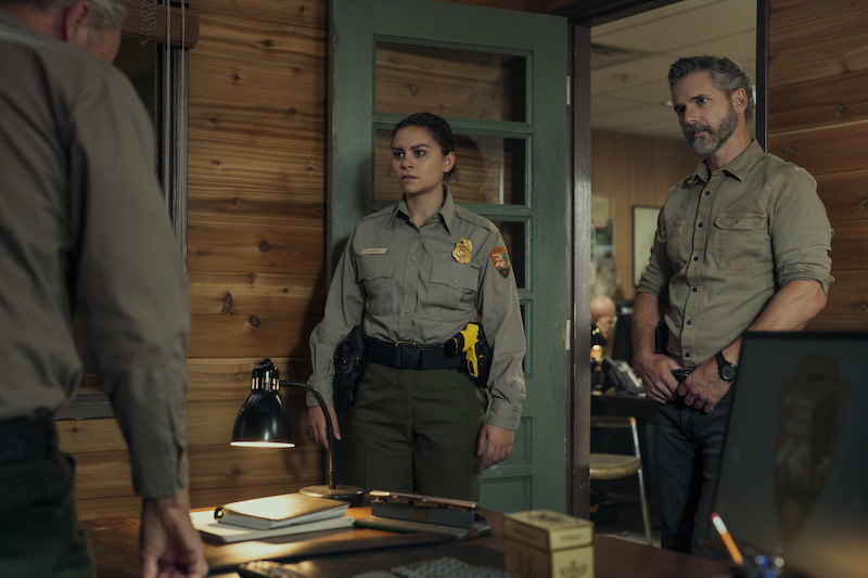 Lily Santiago as Naya Vasquez, Eric Bana as Kyle Turner in 'Untamed.'