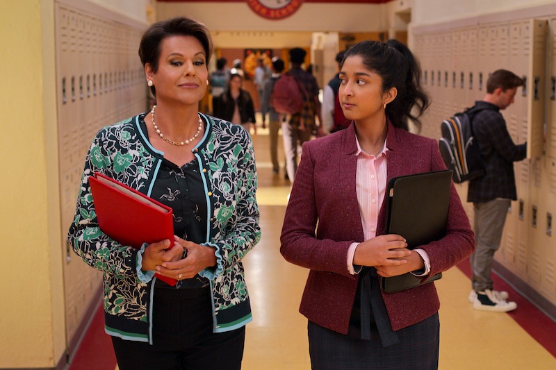 Alexandra Billings as Ms. Warner and Maitreyi Ramakrishnan as Devi 