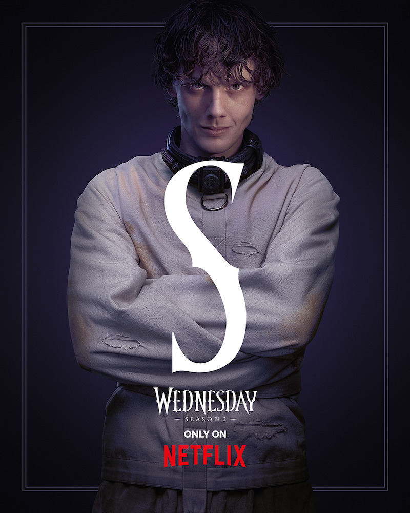 Key Art for 'Wednesday' Season 2 featuring Hunter Doohan as Tyler Galpin.