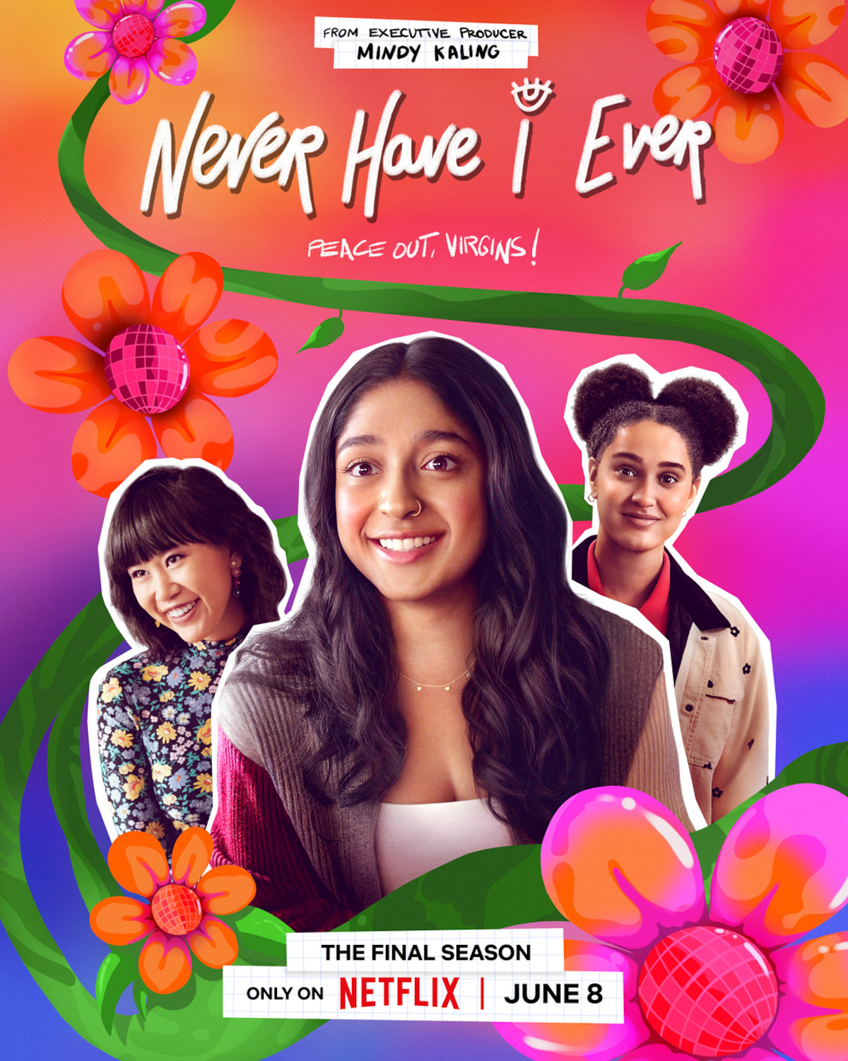 Maitreyi Ramakrishnan in the poster for Never Have I Ever Season 4