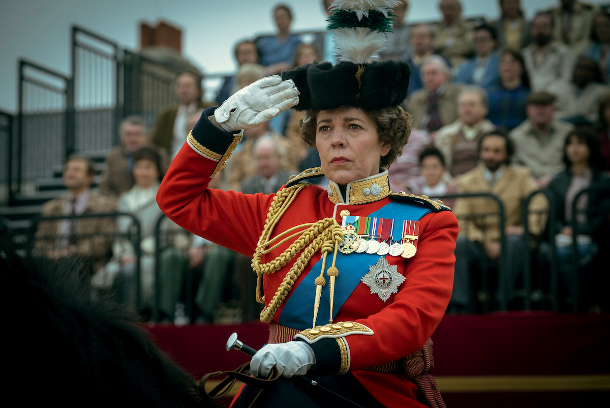 Olivia Colman as Queen Elizabeth in The Crown, Season 4.