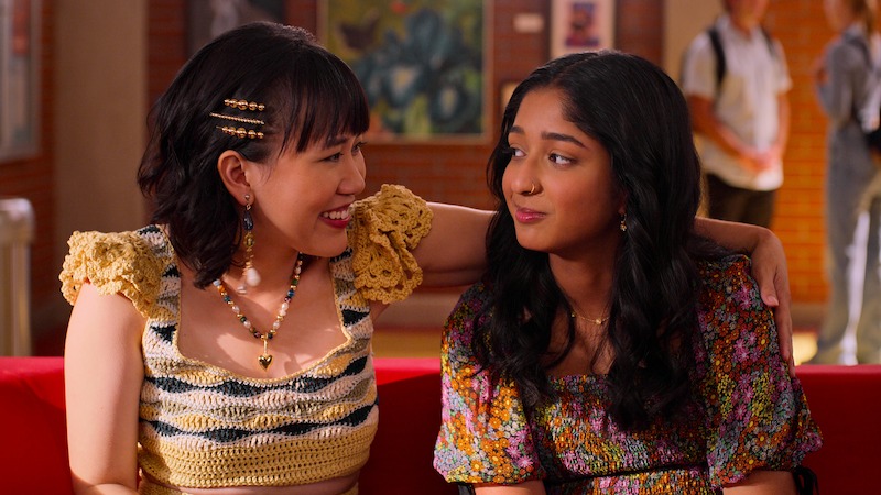 Ramona Young as Eleanor Wong and Maitreyi Ramakrishnan as Devi