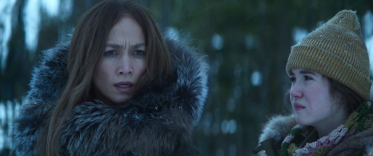 Jennifer Lopez as The Mother and Lucy Paez as Zoe in ‘The Mother’